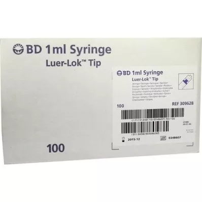 BD PLASTIPAK Spr.1 ml Luer Lok 3-delig, 100X1 ml