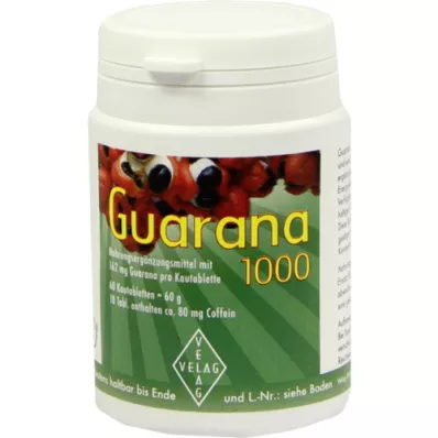 GUARANA 1000 mg kauwtabletten, 60 stuks