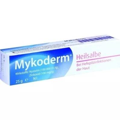 MYKODERM Genezende zalf Nystatine en zinkoxide, 25 g MYKODERM Genezende zalf Nystatine en zinkoxide, 25 g