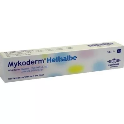MYKODERM Genezende zalf Nystatine en zinkoxide, 50 g MYKODERM Genezende zalf Nystatine en zinkoxide, 50 g