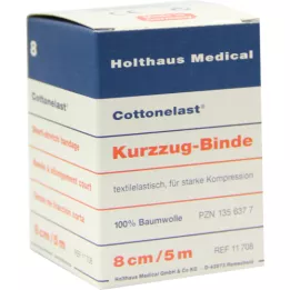 KURZZUGBINDE Katoenelast 8 cmx5 m, 1 stuk