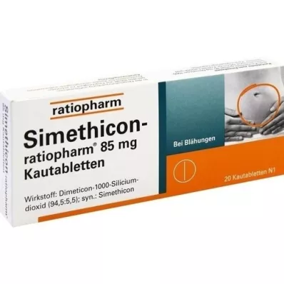 SIMETHICON-ratiopharm 85 mg kauwtabletten, 20 stuks