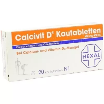 CALCIVIT D Kauwtabletten, 20 stuks CALCIVIT D Kauwtabletten, 20 stuks