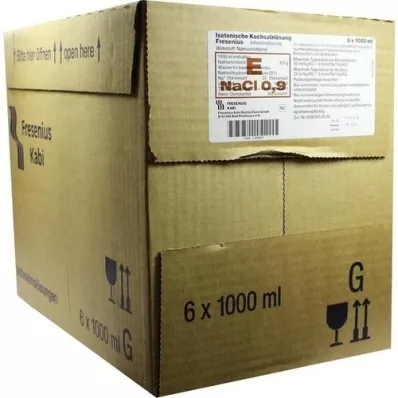 ISOTONISCHE Zoutoplossing 0,9% Glasfl.Fresenius, 6X1000 ml