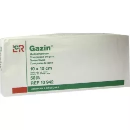 GAZIN Gaas comp. 10x10 cm niet-steriel 32-voudige bediening, 50 st