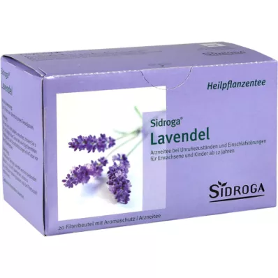 SIDROGA Lavendeltheefilterzakjes, 20X1,0 g SIDROGA Lavendeltheefilterzakjes, 20X1,0 g