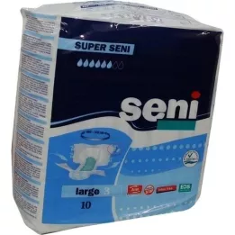 SUPER SENI Incontinentiebroekjes voor volwassenen maat 3 L, 10 stuks