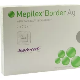 MEPILEX Border Ag-schuimaansluiting 7x7,5 cm steriel, 5 st