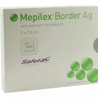 MEPILEX Border Ag-schuimaansluiting 7x7,5 cm steriel, 5 st MEPILEX Border Ag-schuimaansluiting 7x7,5 cm steriel, 5 st