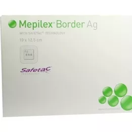 MEPILEX Border Ag-schuimaansluiting 10x12,5 cm steriel, 5 st