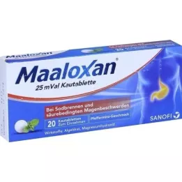 MAALOXAN 25 mVal kauwtabletten, 20 stuks