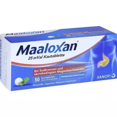 MAALOXAN 25 mVal kauwtabletten, 50 st MAALOXAN 25 mVal kauwtabletten, 50 st