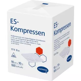 ES-KOMPRESSEN niet-steriel 10x10 cm 8-voudig, 100 st