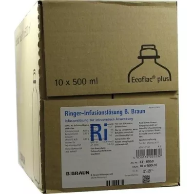 RINGER LÖSUNG B.Braun Ecoflac Plus, 10X500 ml RINGER LÖSUNG B.Braun Ecoflac Plus, 10X500 ml
