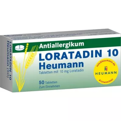 LORATADIN 10 Heumann tabletten, 50 st LORATADIN 10 Heumann tabletten, 50 st