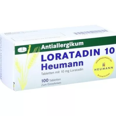 LORATADIN 10 Heumann tabletten, 100 st LORATADIN 10 Heumann tabletten, 100 st