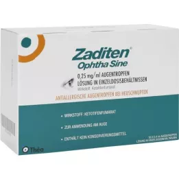 ZADITEN ophtha sine 0,25 mg/ml oogdruppels enkele dosis, 20 stuks