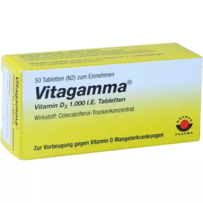 VITAGAMMA Vitamine D3 1.000 IE tabletten, 50 stuks VITAGAMMA Vitamine D3 1.000 IE tabletten, 50 stuks