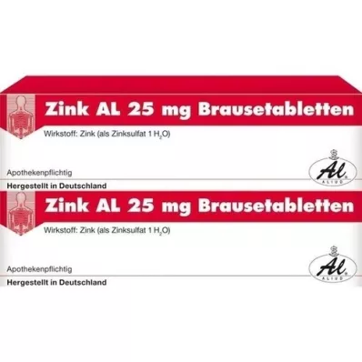 ZINK AL 25 mg bruistabletten, 40 stuks