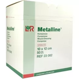 METALLINE Kompressen 10x12 cm steriel, 50 stuks