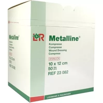 METALLINE Kompressen 10x12 cm steriel, 50 stuks