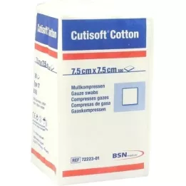 CUTISOFT Katoencomp. 7,5x7,5 cm niet-steriel, 100 st