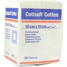 CUTISOFT Katoen compr. 10x10 cm niet-steriel, 100 st