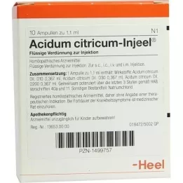 ACIDUM CITRICUM INJEEL Ampullen, 10 stuks