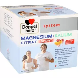 DOPPELHERZ Magnesium + kaliumcitraatsysteemgranulaat, 40 stuks