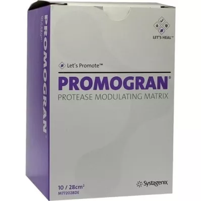 PROMOGRAN Steriele tamponades van 28 vierkante cm, 10 stuks