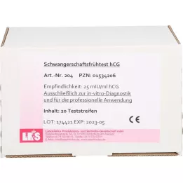 SCHWANGERSCHAFTS-FRÜHTEST hCG-teststrips urine, 20 st