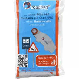 ROADBAG Zakken-WC/Noodtoilet voor heren, 5 st