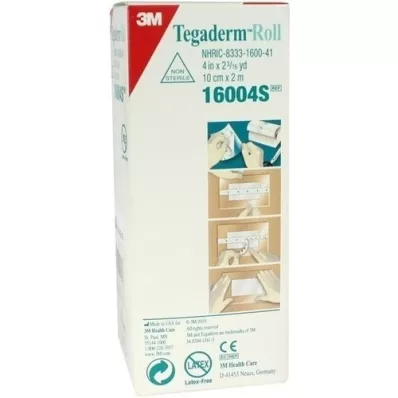 TEGADERM 3M pleister 10 cmx2 m rol 16004S, 1 st TEGADERM 3M pleister 10 cmx2 m rol 16004S, 1 st