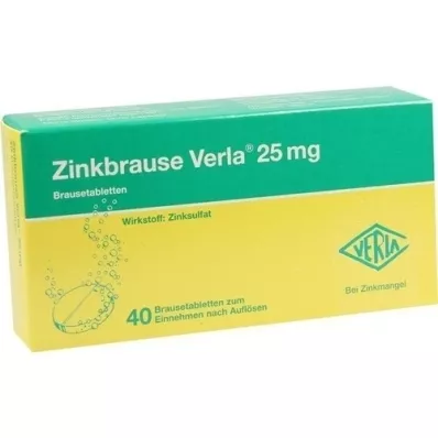 ZINKBRAUSE Verla 25 mg bruistabletten, 40 st ZINKBRAUSE Verla 25 mg bruistabletten, 40 st
