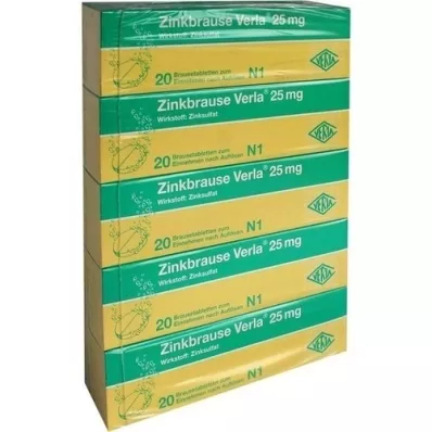ZINKBRAUSE Verla 25 mg bruistabletten, 100 st