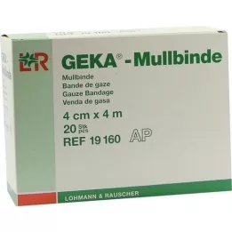 MULLBINDEN GEKA 4 cm x 4 m, 20 st