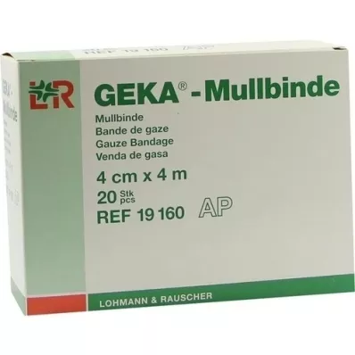 MULLBINDEN GEKA 4 cm x 4 m, 20 st
