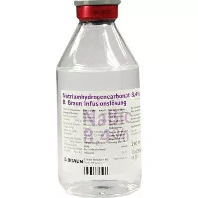 NATRIUMHYDROGENCARBONAT B.Braun 8,4% glas, 250 ml