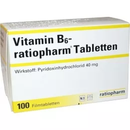 VITAMIN B6-RATIOPHARM 40 mg filmomhulde tabletten, 100 st