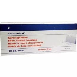 KURZZUGBINDE Katoenelast 8 cmx5 m, 10 st