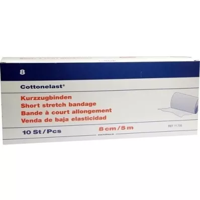 KURZZUGBINDE Katoenelast 8 cmx5 m, 10 st KURZZUGBINDE Katoenelast 8 cmx5 m, 10 st