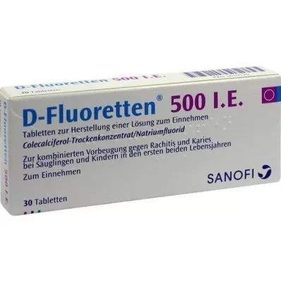 D FLUORETTEN 500 tabletten, 30 stuks D FLUORETTEN 500 tabletten, 30 stuks