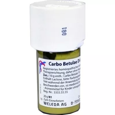 CARBO BETULAE D 6 Trituratie, 20 g CARBO BETULAE D 6 Trituratie, 20 g