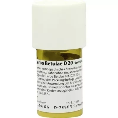 CARBO BETULAE D 20 Trituratie, 20 g CARBO BETULAE D 20 Trituratie, 20 g