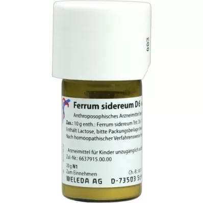 FERRUM SIDEREUM D 6 Trituratie, 20 g