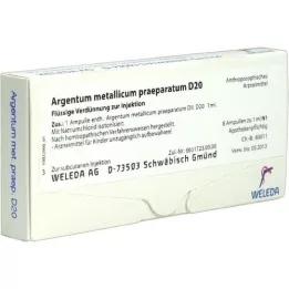 ARGENTUM METALLICUM praeparatum D 20 ampullen, 8 st