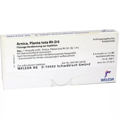ARNICA PLANTA totaal Rh D 6 ampullen, 8X1 ml