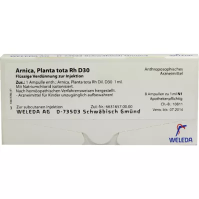 ARNICA PLANTA totaal Rh D 30 ampullen, 8X1 ml
