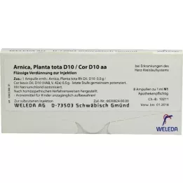 ARNICA PLANTA totaal D 10/Cor D 10 aa ampullen, 8X1 ml