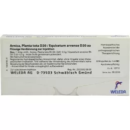 ARNICA PLANTA totaal D 20/Equisetum arv.D 20 aa Amp., 8X1 ml